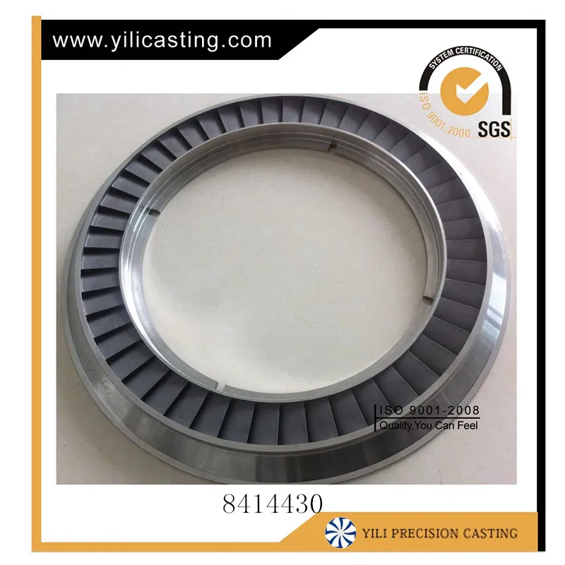 high precision stainless steel vacuum castings nozzle ring /vane/ guide vane for micro gas turbine parts