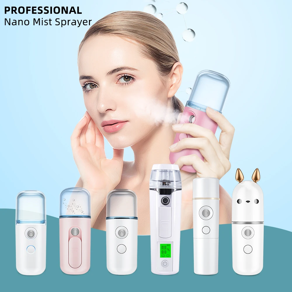 private label portable mist spray nano spray machine usb hand fogger face sanitizer nano mist sprayer