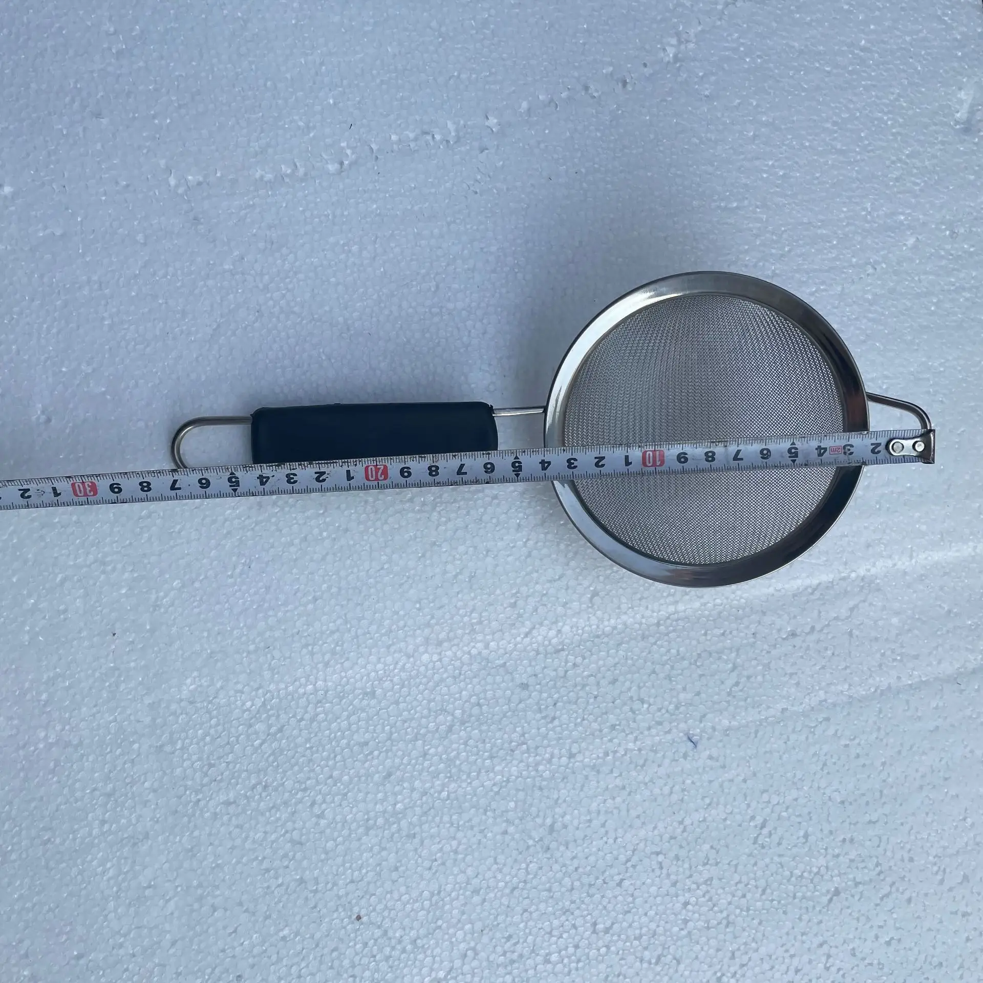 Stainless Steel Kitchen Utensils Cooking Oil Skimmer Strainer Handheld Fine Mesh Flour Sieve Filter Colander