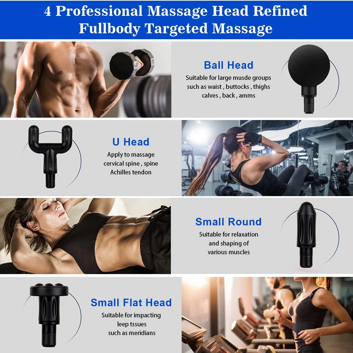 Rechargeable Deep Tissue Muscle Gun Massager Portable Mini Massage Gun for Athletes