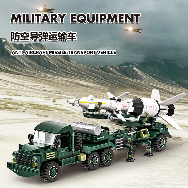 4513 M1151 Enhanced Armament Carrier Truck Tank WW2 Military Series Children Educational Assemble Building Block Plastic Toy Set