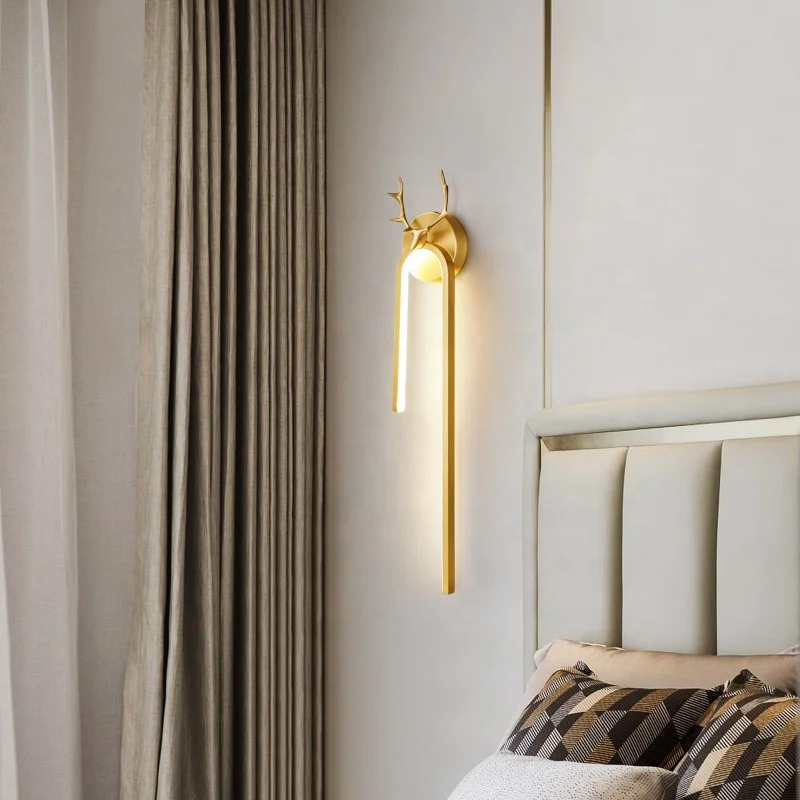 Wholesale Cheap Price Nordic Interior linear wall light living room bedroom lighting design wall lamp led bedside wall lamp