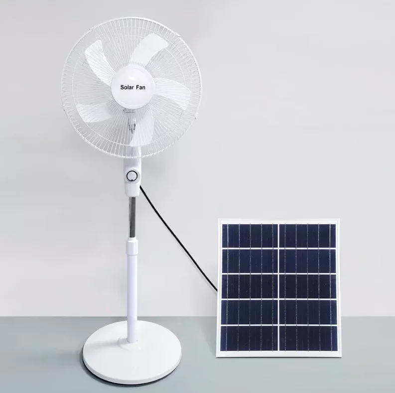 16 inch portable fan rechargeable with three wind Powered Outdoor 12 Inch 16 Inch Glade Ceiling Fan Solar Fan Outdoor Portable