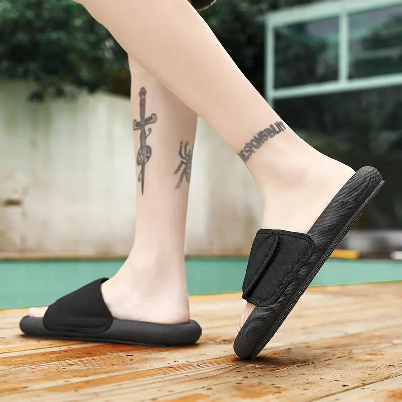 
Factory production couples slippers with soft rubber soles pure colors for lovers bedroom slippers big size 35-46 