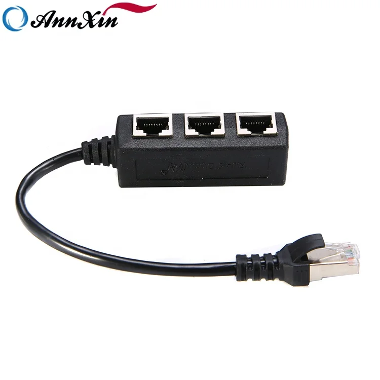  Лидер продаж разветвитель кабеля-адаптера со штекером RJ45 на гнездо 3 CAT7 сетевой Ethernet-удлинитель соединительный кабель
