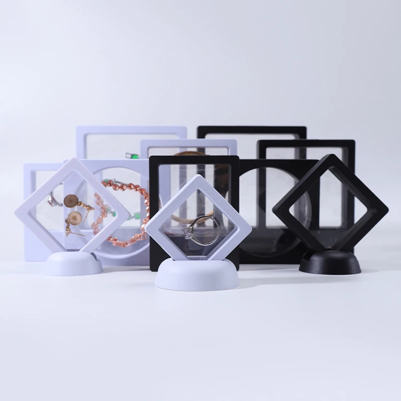 Han Hong Customized Thick film box white and black dustproof box drawer storage multilayer  plastic  clear  jewelry  boxes