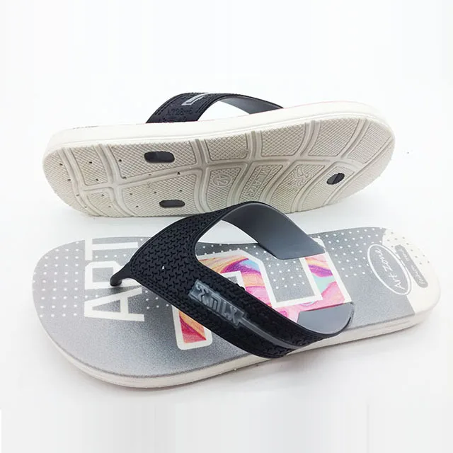 2021 china new model outdoor flat pcu men flip flops leather slipper