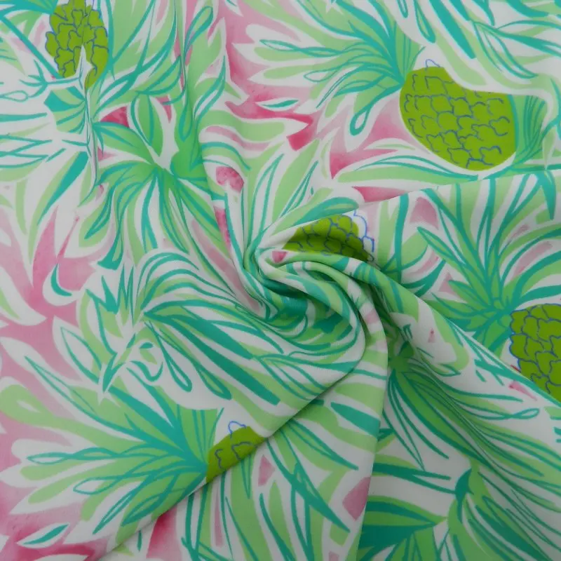 New Arrival Bikinis Woman Swimwear Nylon Spandex Digital Print Fabric for Nylon and Lycra Leggings Stretch Fabric Soft Feeling