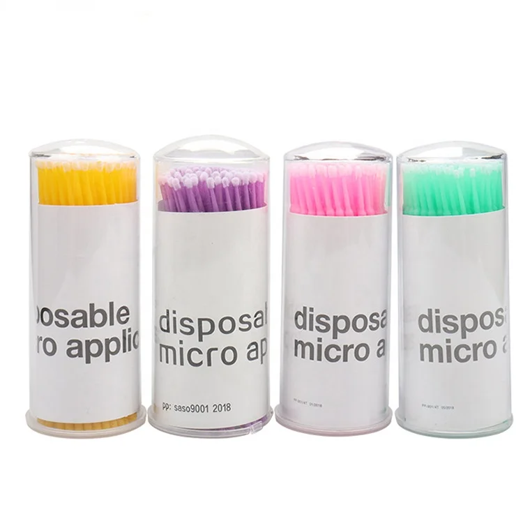 Eyelash Extensions Micro Brushes Disposable Micro Swab Lash Microfiber Applicator