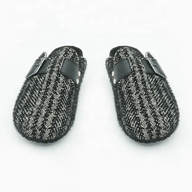 Warmlab classic cozy winter warm sheepskin furry slippers indoor and outdoor fur slides slippers for women