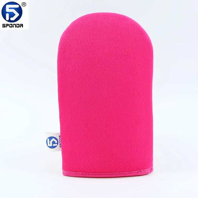 
Hot sale spray lotion Light green straight side Durable Self tanning Applicator mitt 