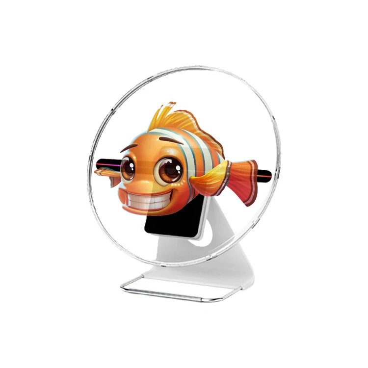 Small Size 30cm Two-Blade 3D LED Holographic projector Advertising Equipment Naked Eye Stereo Desktop