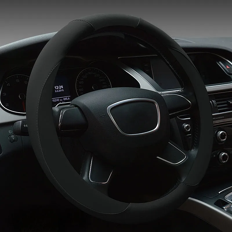 38Cm Universal Car Accessories New Design Hand Sewing Cover Steering Wheel Leather