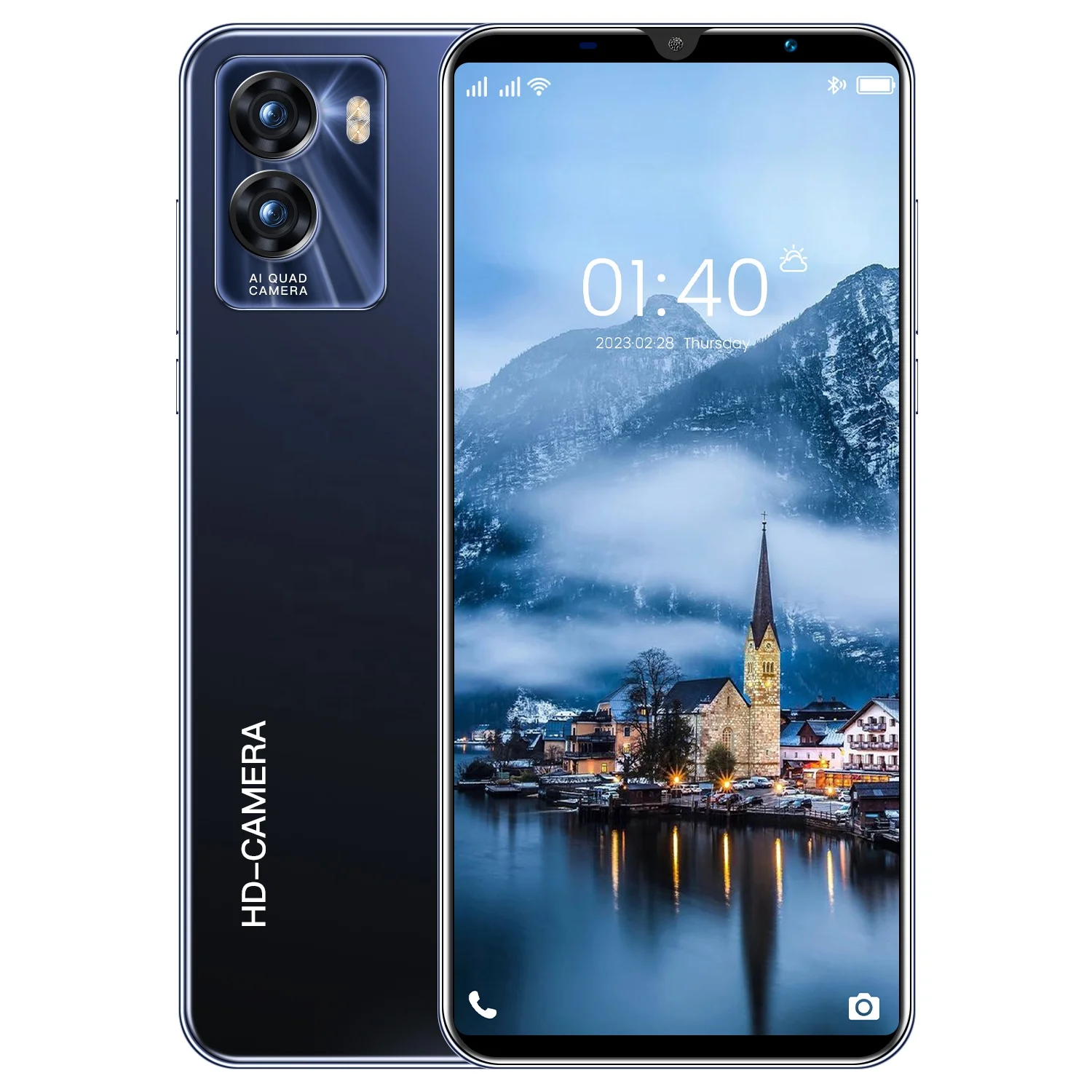 New Arrival R35 Mobile Phone 32MP+64MP Android 12 Phone 5.5 inch 16GB+512GB Face Recognition Unlock 10 Core 5G Smartphone