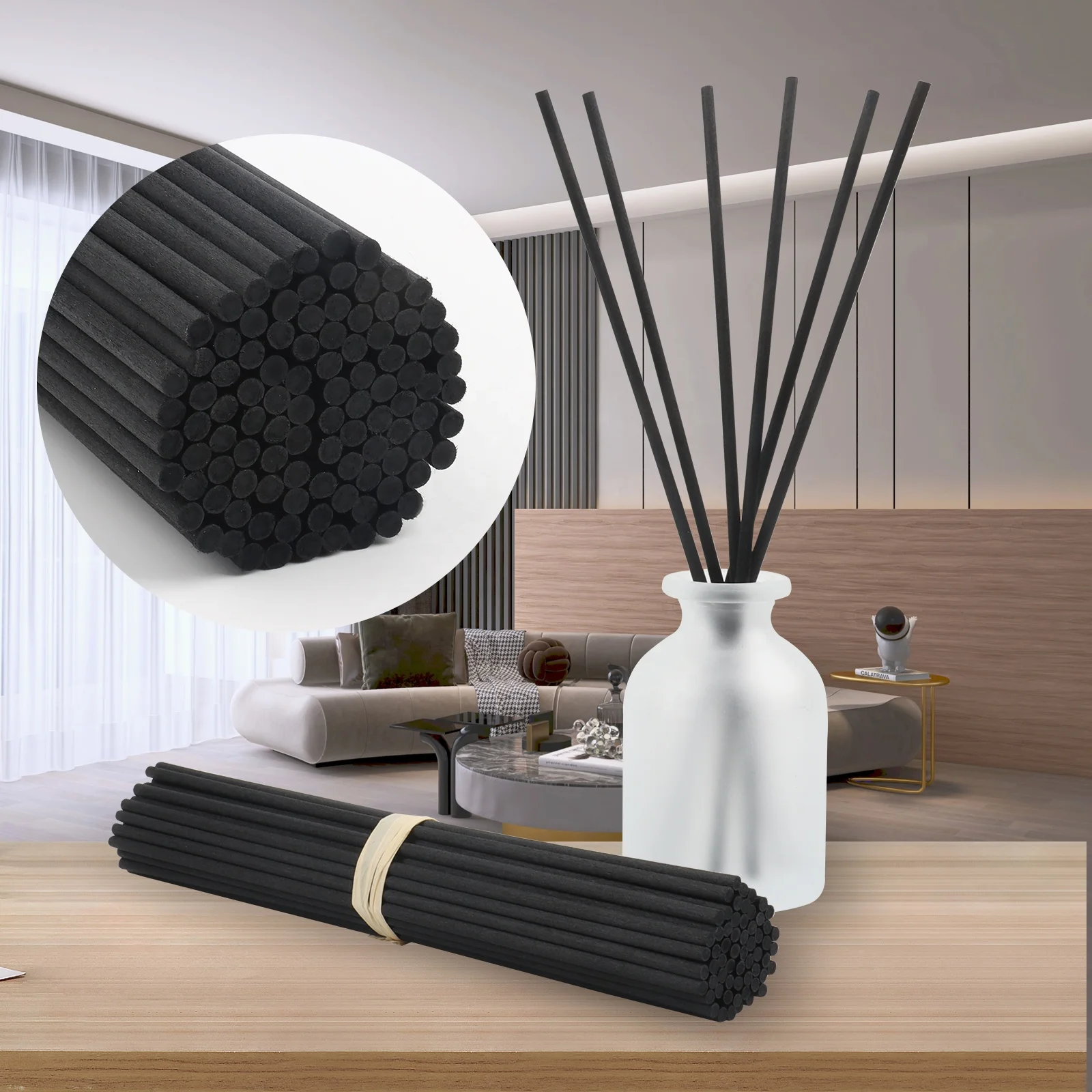 Fastest Shipping 10000pcs 3mmx30cm Home Car Diffuser Rod Hotel Decor Black Synthetic Diffuser Sticks