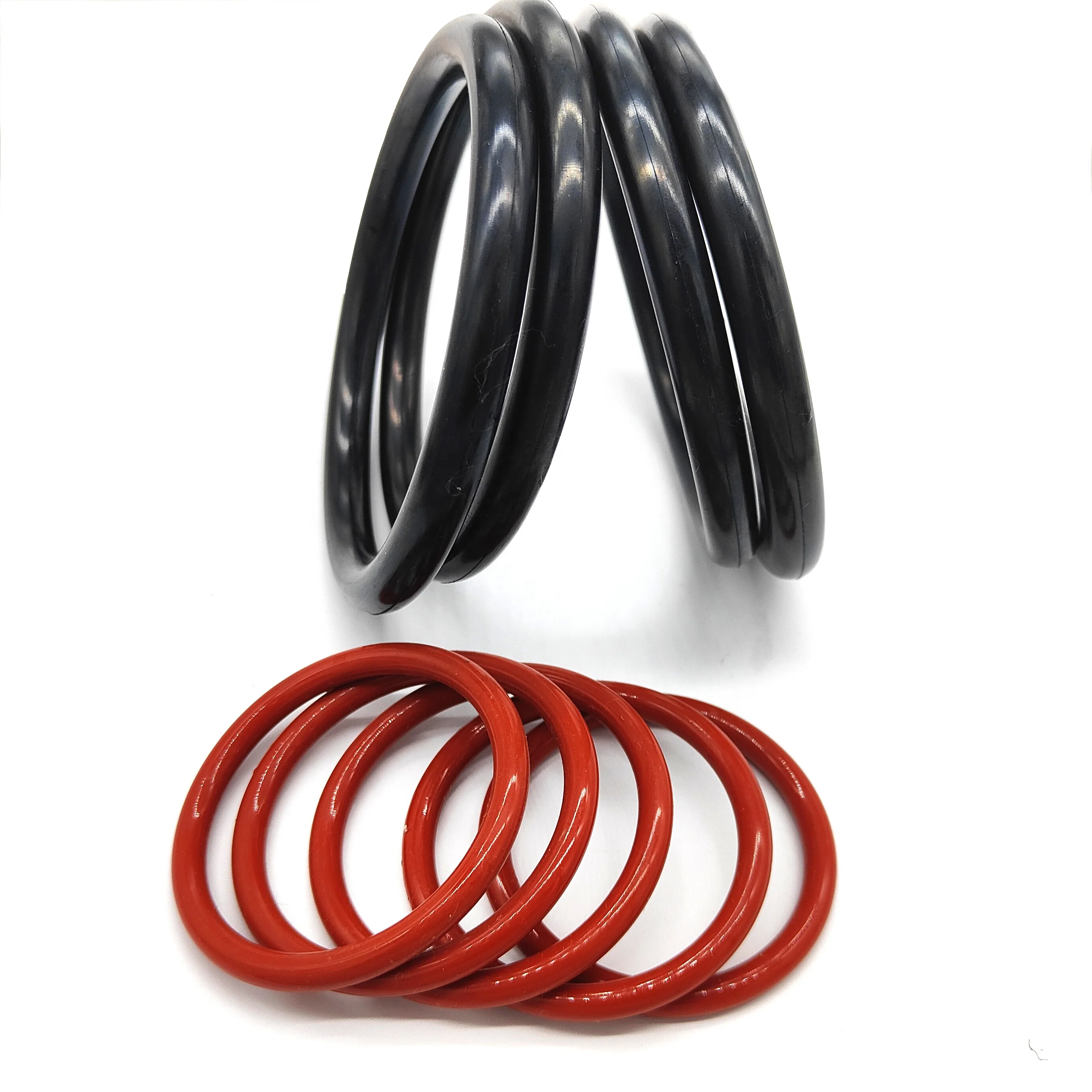 Manufacturer High-Pressure Industrial Rubber O-Ring Seals Available in All Sizes Machine Applications Made FKM EPDM PTFE Plastic