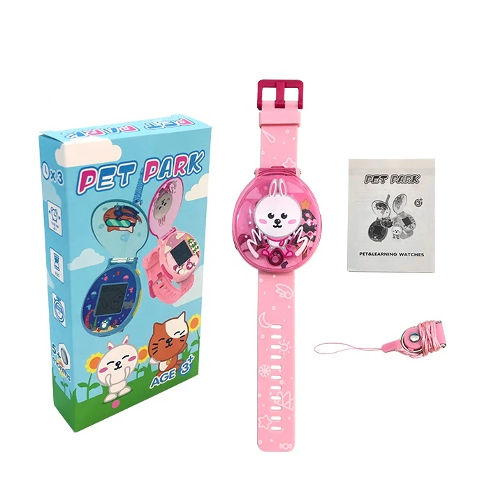 2021 Electronic Baby Watch Mini Pet Feeding Learning Watch With Button Battery