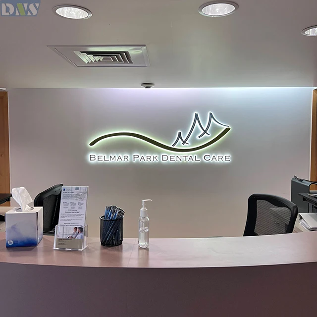 gold color front custom banner sign letter light toy store office signs 3d illuminated letters backlit led