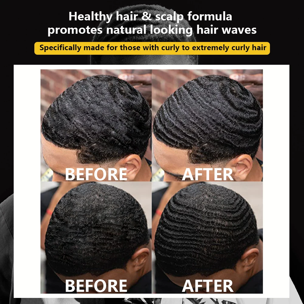 Man Hair Styling Product Custom 360 Styles Hair Curly Cream Wax Gel for Men Private Label Curl Hair Wave Pomade Cream for Curly
