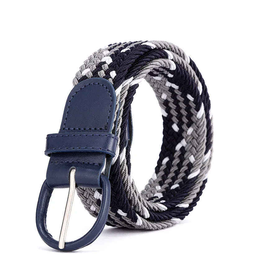 Cheap Fashion Elastic Braided Belts Mens Braces Woven Stretch Braided Knit Belt