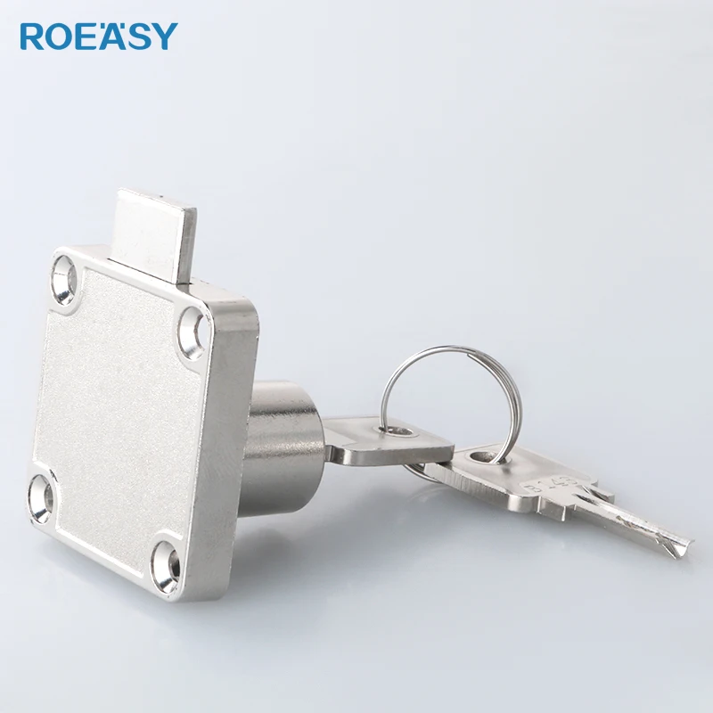 Замок для ящика ROEASY 138N-22 мебельный замок с защелкой 3 мм и латунными компьютерными ключами цилиндрический шкафа 22 или 32