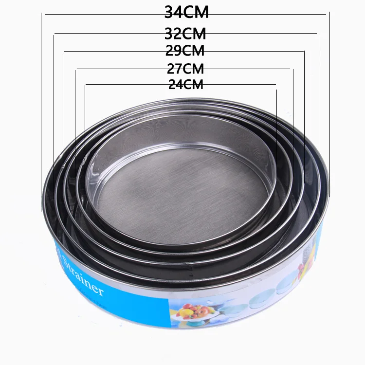 Hot sale food grade stainless steel fine mesh strainer flour kitchen sifter sieve