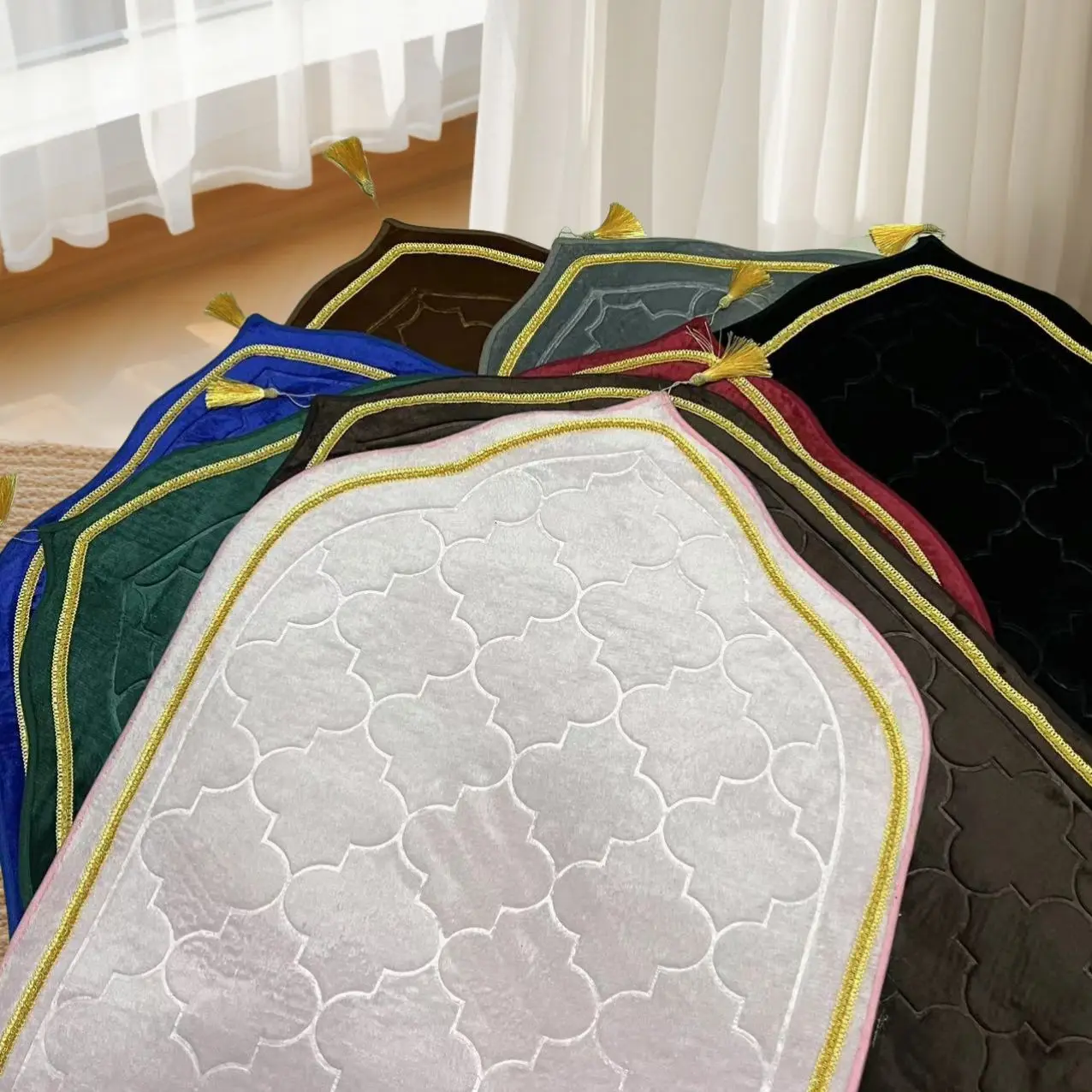 Soft 100% Polyester Prayer Rug Pakistan New Design High Quality Print Muslim Prayer Mat