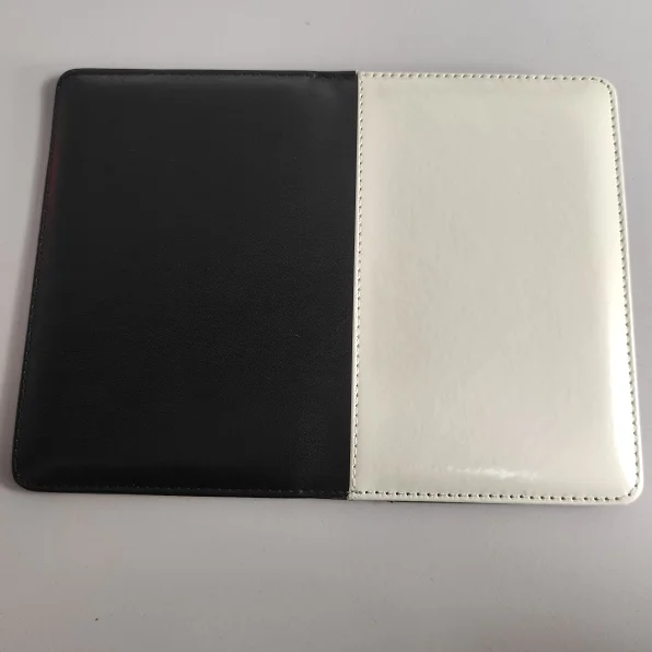 Sublimation Logo Travel Wallet Passport Protector Case Pu Leather Passport Cover Leather Passport Holder Black