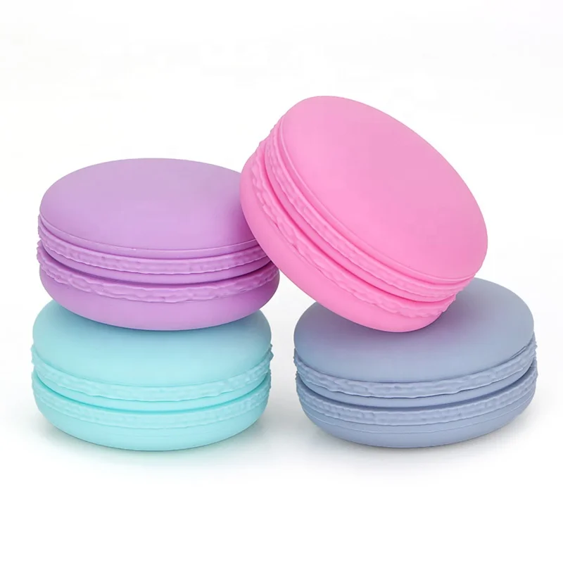 New Style Macaron small portable travel jars/women silicone luxury cosmetic container