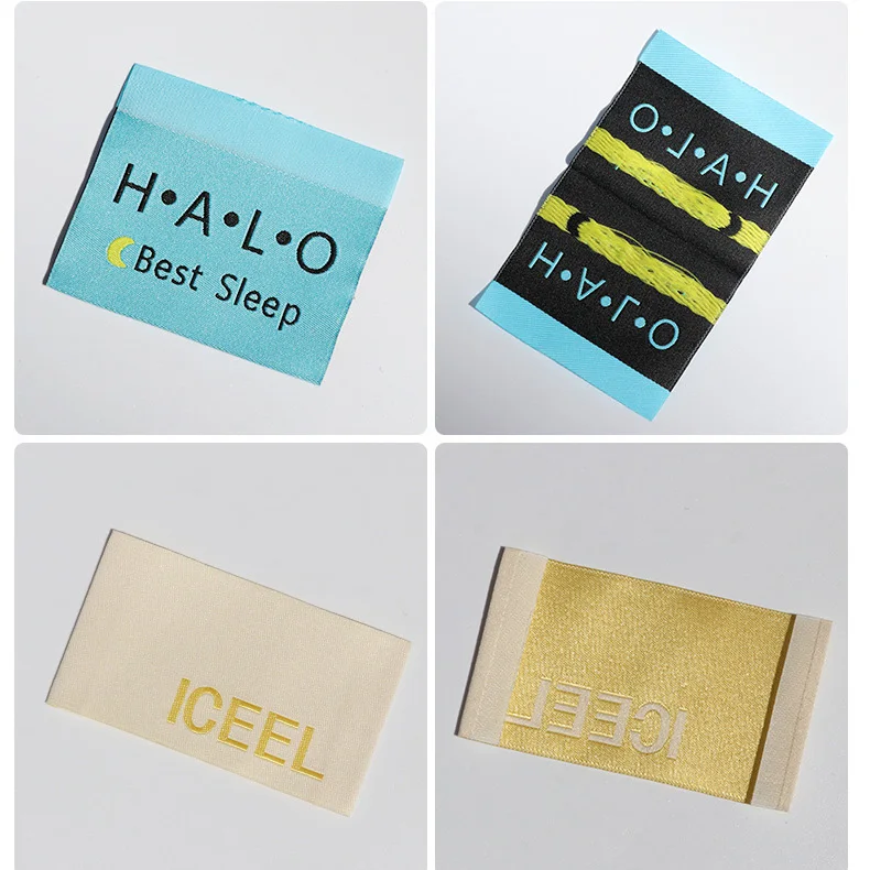 Woven mark creative high quality labels decorative fabric labels clothing accessories small MOQ logo customized collar label