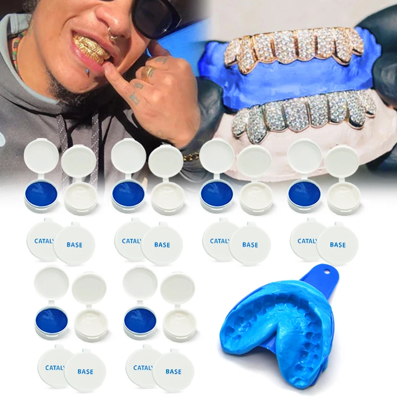 Smilefind Custom veneers Mouthguard Braces Molding Silicone Putty Trays Impression Material Grillz Dental Mold Kit
