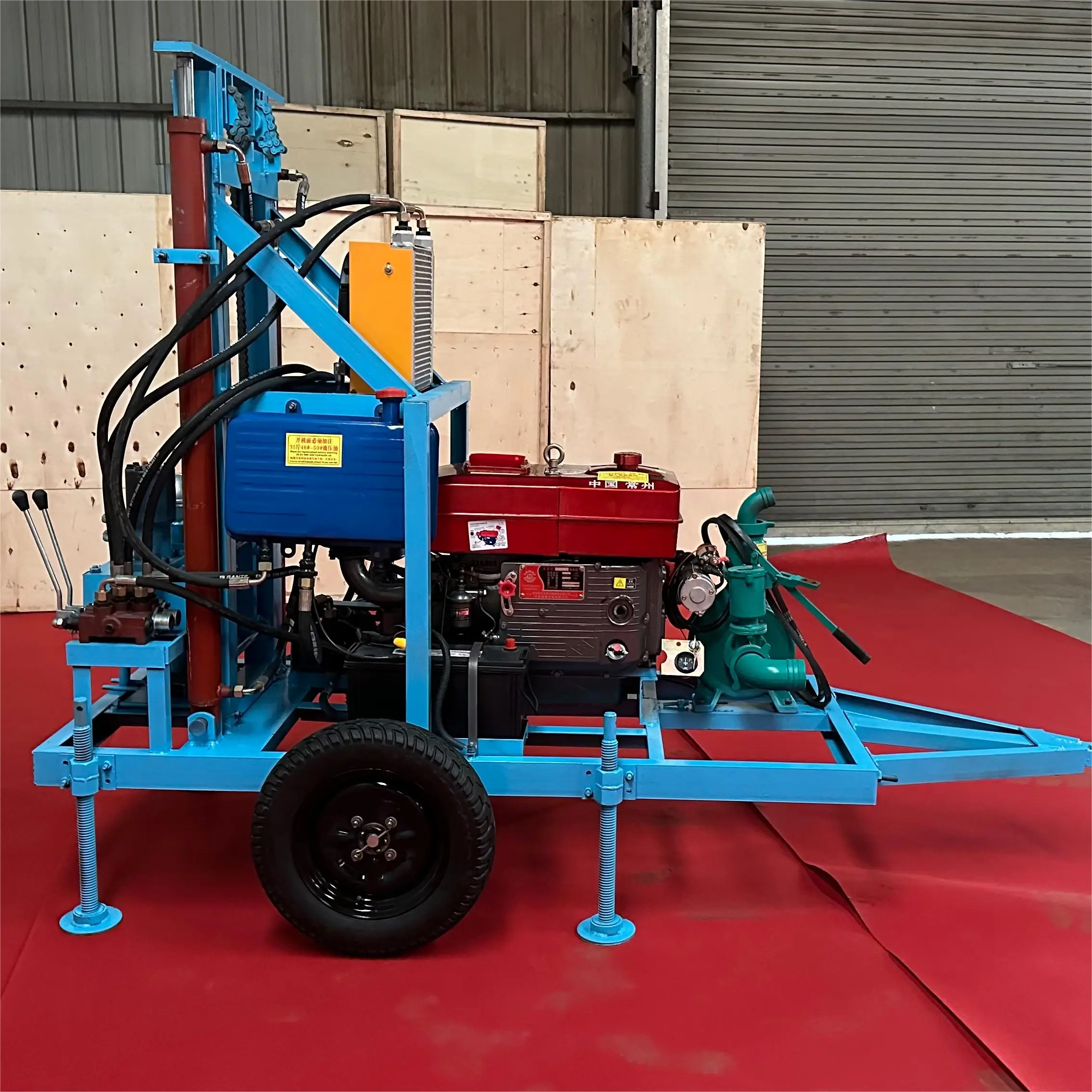 100m 150m 200m 250 Meters Steel Crawler Mounted Rotary Water Well Drilling Rig Machine/Mine Drilling Rig