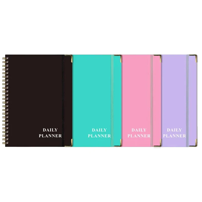 WG216 Customizable Logo Spiral Notebook Printing A5 Diary Notebook Promotion Gift Custom Leather Cover Journal Coil Notebook