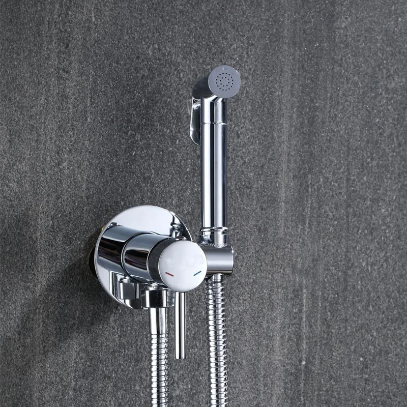 Bathroom Shattaf Sprayer Mixer Tap Set Brass Portable Muslim Shower Spray Mixer Kit Toilet Bidet Sprayer Mixer Faucet