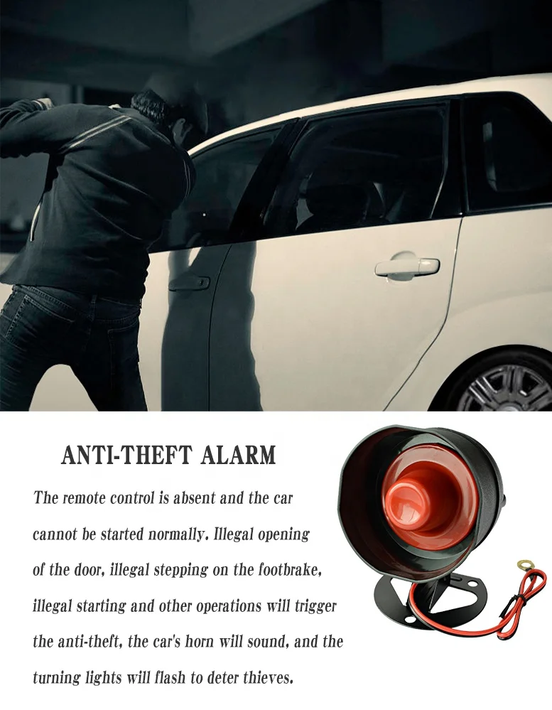 Dropshipping One Button Start System PKE Keyless entry  remote control start stop the ignition car alarms with LED flashing