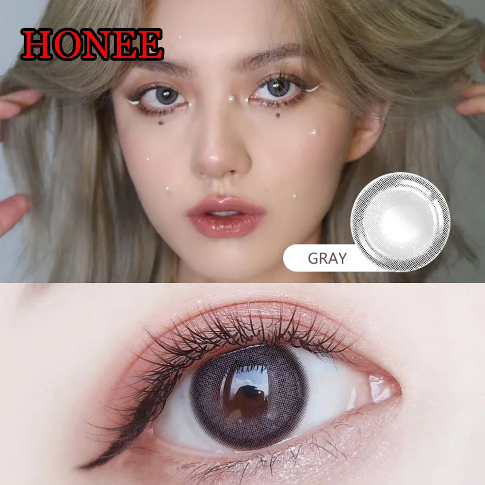  Милые контактные линзы красочные очки для ежегодного использования HONEE