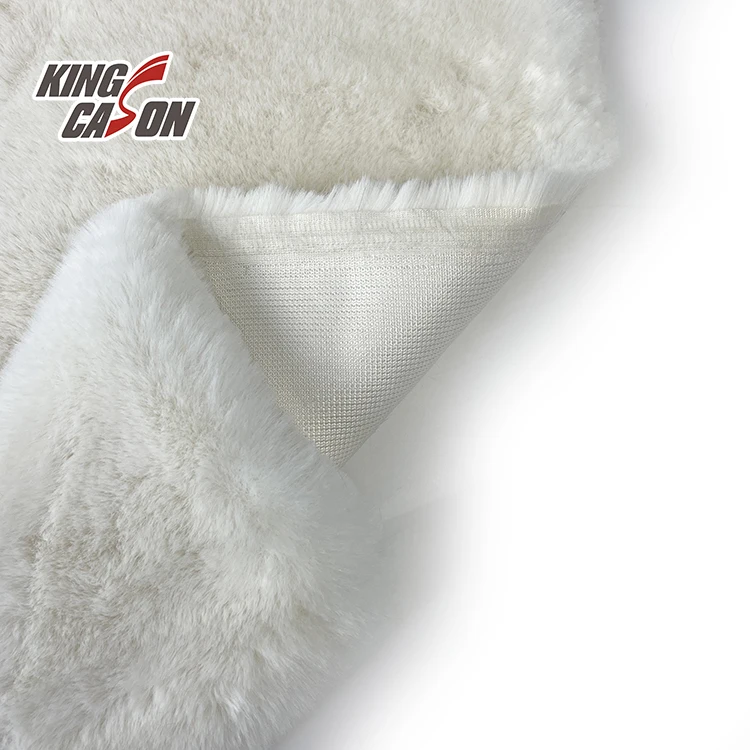 Новый дизайн длинный плюшевый толстый теплый вязаный тяжелый искусственный мех Kingcason из белого кроличьего искусственного меха