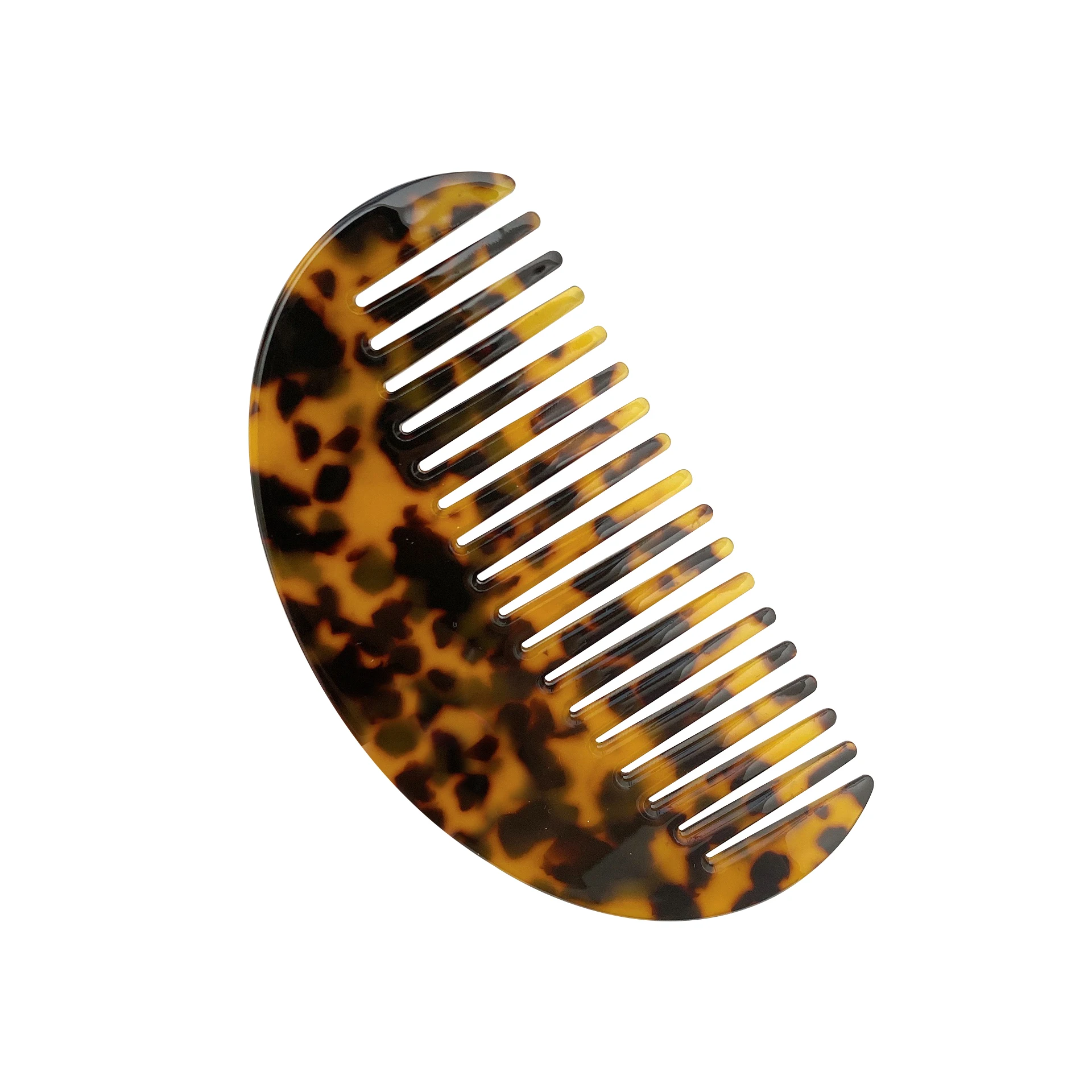 New Arrival Customized Logo 4mm Korean Style Eco Cellulose Acetate Hair Comb for Women with Wide Tooth Hair