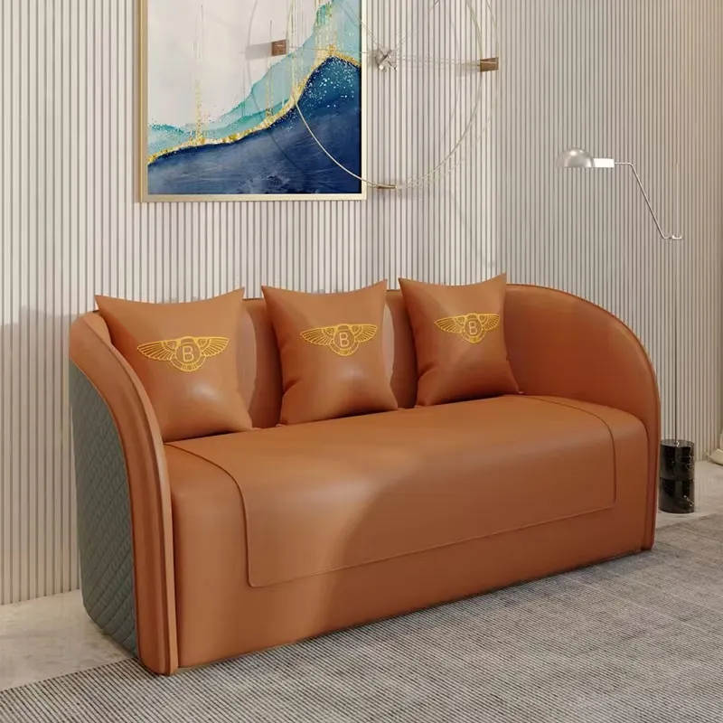 1.3  meters living room sofa leather surface customized size acceptable unique styles that make your furniture more personalized