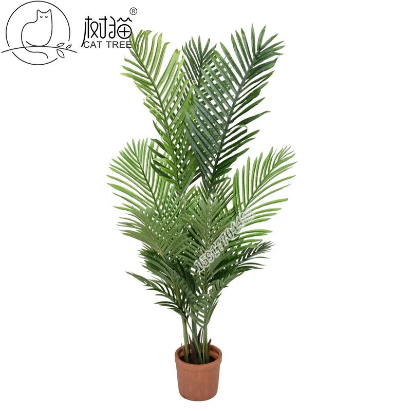 Lifelike Real Touch Garden Plants Fake Bonsai Tree Artificial Palm Trees For Office Decoration