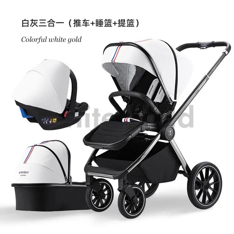 Wholesale baby stroller 3 in 1 newborn carriage babies strollers 3 in 1 poussette travel luxury pram baby stroller for sale