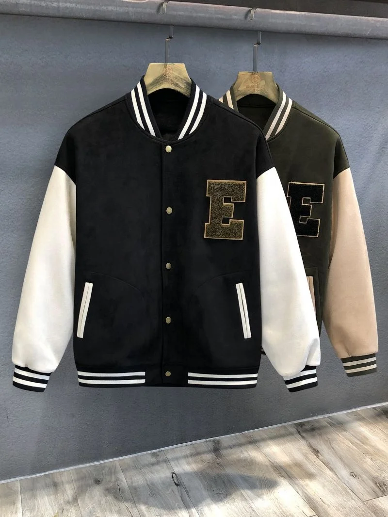 Men outerwear jacket 100% polyester windbreaker street jackets casual loose fit outdoor man jacket winter