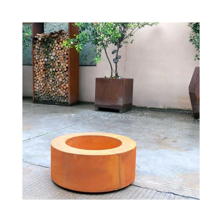 Customized  Portable Fire Pit Ring Corten Steel Fire Pit Wood Burning Fireplace