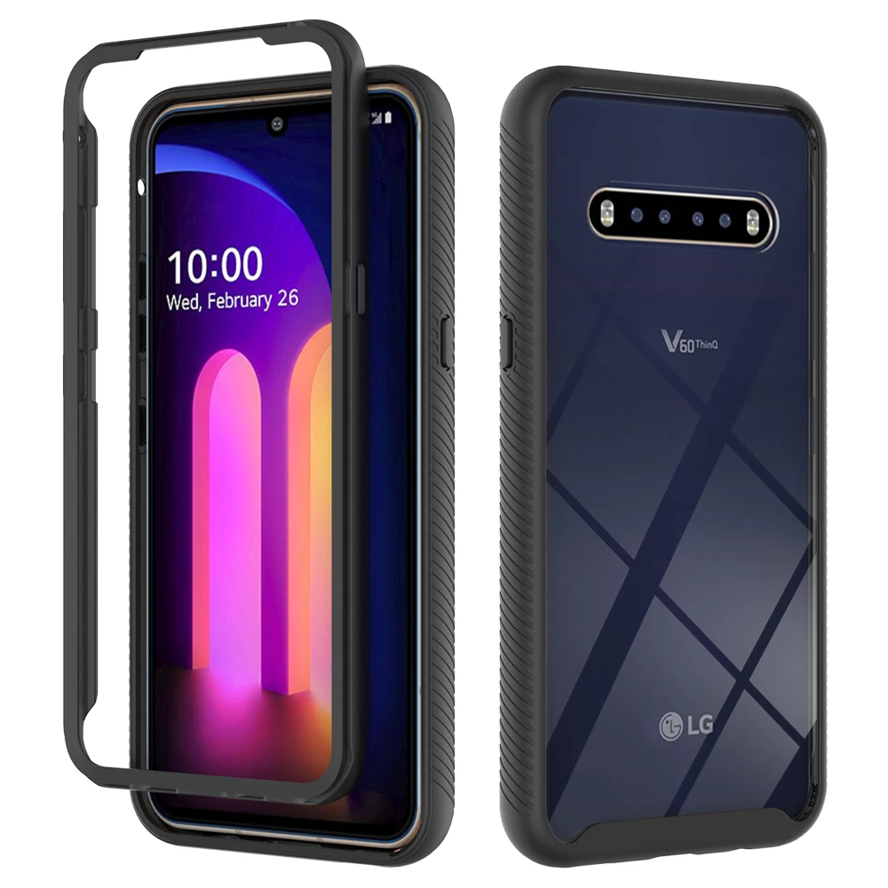 Armor Rugged TPU PC Front Frame Case For LG V60 ThinQ Back Cover For LG G9 ThinQ