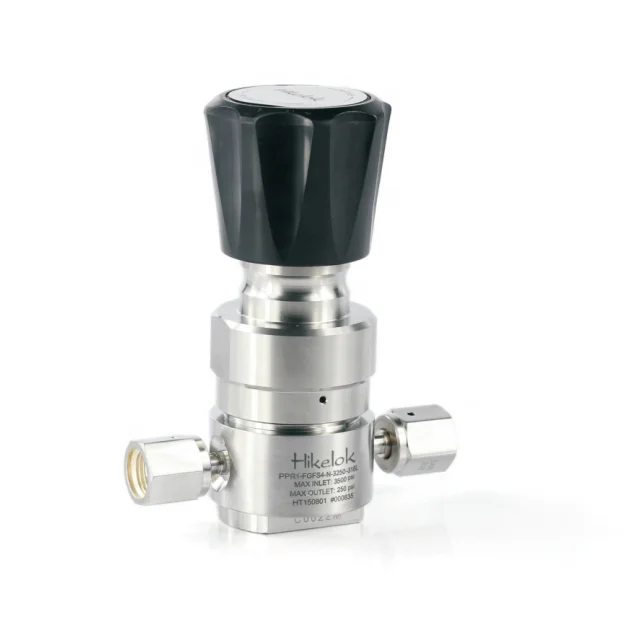 Hikelok High Pressure 3500 psi Stainless Steel Ultrahigh Purity 1/4' Female NPT Reducing Regulator