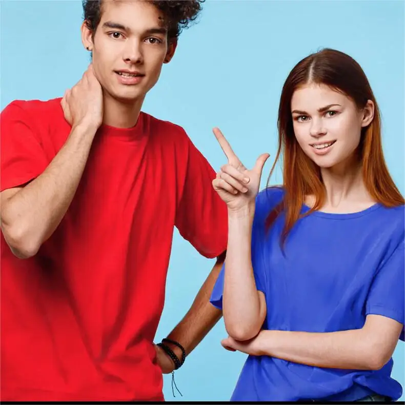 Wholesale 210g Blank T Shirt Custom 100% Cotton T-shirt Printing Logo For Mens Plain T Shirts Printed White Black T Shirt