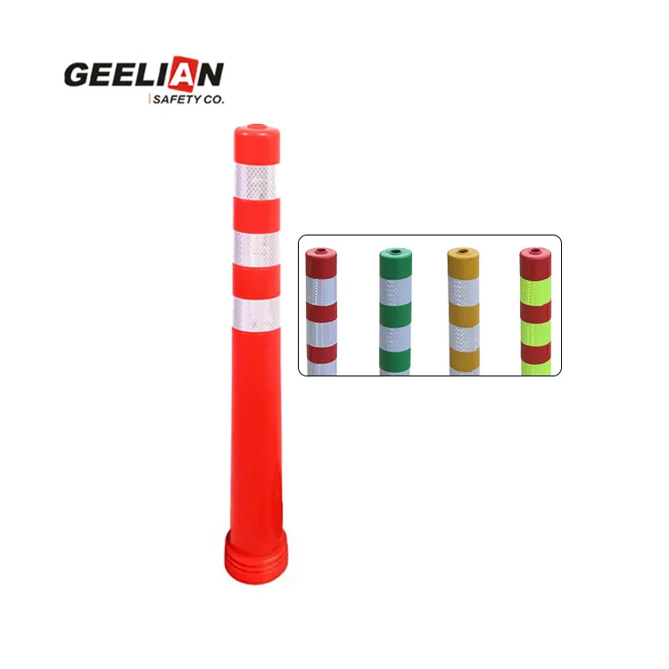 High-Quality And Flexible Plastic Pe Safety Outline Marking Bollard Traffic Barrier Warning Pillar