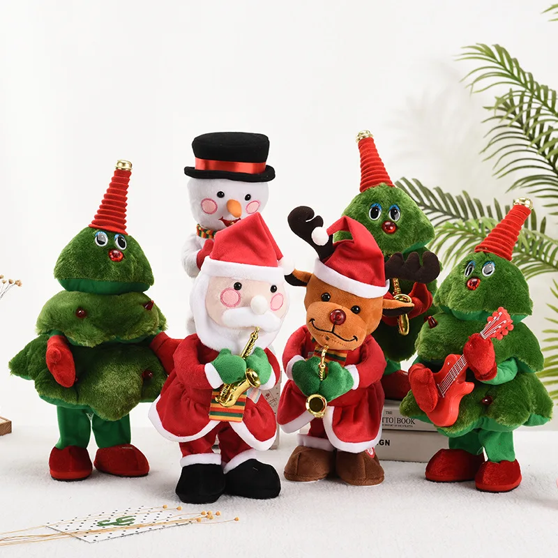 Good Quality Christmas Plush Toys For Kids Elf Toy Music Singing Dancing Shake Pet Doll