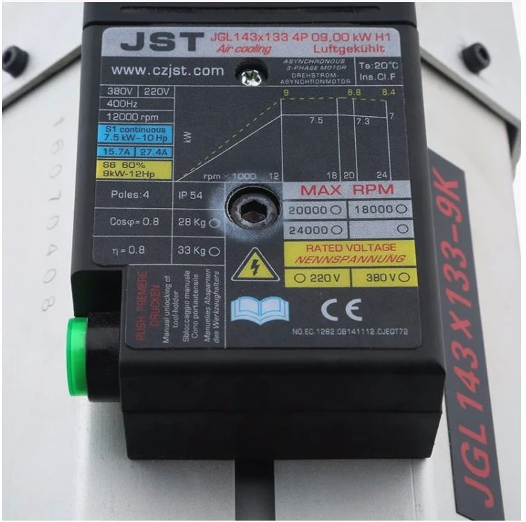 9kw Cnc Router Motor Spindle ATC Air Cooled Spindle