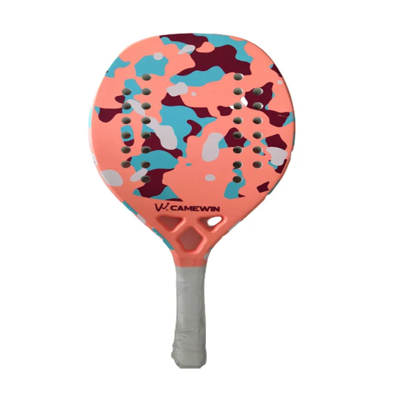 Promotional OEM Classic Design carbon fibre Beach Tennis Racket Paddle Ball Game Set